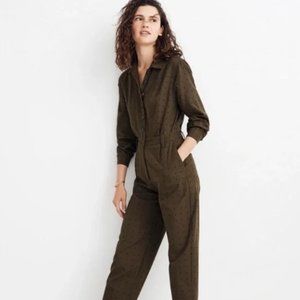 Madewell Seamed Coverall Jumpsuit in Grid Dot -- like new